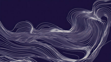 Blue background with abstract wavy shapes, dark blue color, vector illustration, flat design, minimalist style, no shadows, simple shapes, no gradient. --chaos 30 --ar 16:9 --v 6.1 Job ID: 75c551d7-c9ca-4186-9710-b39db2225ff8の素材