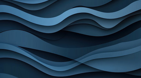 Blue background with abstract wavy shapes, dark blue color, vector illustration, flat design, minimalist style, no shadows, simple shapes, no gradient. --chaos 30 --ar 16:9 --v 6.1 Job ID: 75c551d7-c9ca-4186-9710-b39db2225ff8の素材