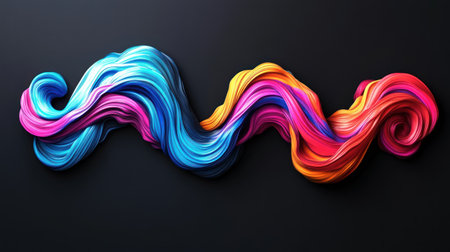 Colorful fluid ribbon in the shape of an infinity symbol on black background, 3d rendering illustration, abstract, --chaos 30 --ar 16:9 --v 6.1 Job ID: 9f5b044f-8665-408e-86eb-e614bb7fa145の素材