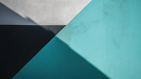 Black and blue color background with diagonal lines, a minimalistic design. The black line on the left side of the page is the most prominent feature in contrast to the vibrant teal wall behind it. This dynamic composition creates an atmosphere of energy and dynamism while maintaining simplicity. --chaos 30 --ar 16:9 --v 6.1 Job ID: 5013a9a1-0206-4abe-9feb-b9f52cdf235aの素材