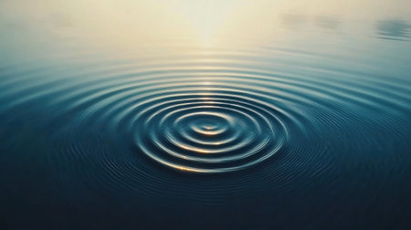 Close-up of abstract water ripples and waves on a light blue background, top view. Flat lay style, banner design. Soft focus, pastel color palette, high resolution. --chaos 30 --ar 16:9 --v 6.1 Job ID: b4a55014-7720-413b-9d28-4712bfbffbffの素材