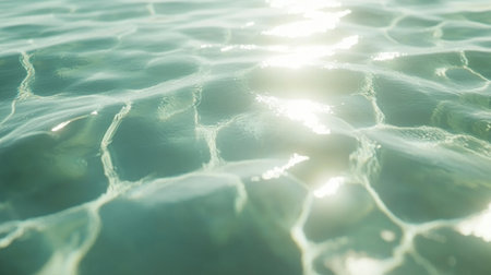A beautiful close-up of clear water in the sunlight, light green and turquoise, with a white background, detailed and hyper-realistic. --chaos 30 --ar 16:9 --v 6.1 Job ID: 5048c94f-491d-4570-96bf-d8b36027681eの素材