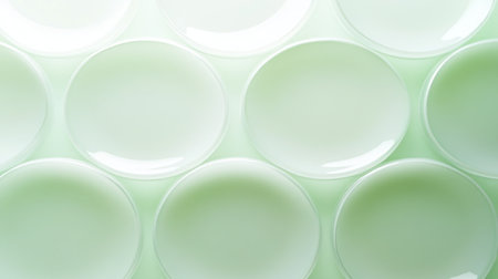 A close-up of ripples in water, patterned with circular shapes, on a light green background. The focus is sharp, and the image has a soft glow effect that adds depth to the water's surface. There's a subtle gradient at one end of the frame, giving it an ethereal quality. --chaos 30 --ar 16:9 --v 6.1 Job ID: 874c959f-b70d-46de-bcc7-30f8e6caeed8の素材