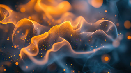 A close-up of an abstract light pattern, with swirling lines and soft white hues creating the illusion that it is made from fire or smoke. The background should be plain to highlight the intricate details of the glowing texture. This design would create a sense of mystery and ethereal beauty in any space where it is placed. The design should have a softly blurred dark grey background against which subtle pastel colors like yellow, orange, pink, and blue can stand out. --chaos 30 --ar 16:9 --v 6.1 Job ID: 67e9b9ca-7aa7-46cd-b265-804abf05a155の素材