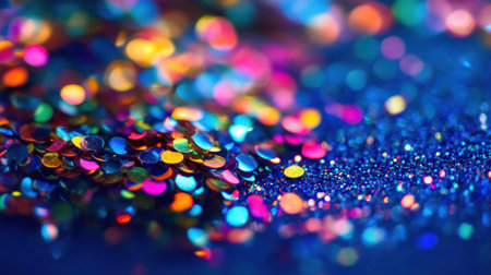 Abstract Holographic Iridescent Background with Rainbow Hues, Holographic and Glitter Effect in Blue Color --chaos 30 --ar 16:9 --v 6.1 Job ID: 2ba1b01b-e51c-4419-bc40-e1a2b6bffabfの素材