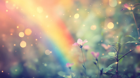 A soft, blurred rainbow effect background with a gradient of pastel colors. The rainbow should be in the upper left corner and fade into a light gray color at its edges. It's perfect for creating an enchanting atmosphere that adds a touch of magic to your designs. --chaos 30 --ar 16:9 --v 6.1 Job ID: 99e3c6a1-b0ff-43f6-8a32-aaf2f45f0512の素材
