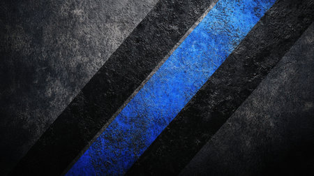 Black and blue background with diagonal lines, flat design, high-resolution photography, high detail, volumetric lighting, textured skin, textured paint, textured paper, minimalist style, professional color grading, minimalistic, contrast, modern design, sharp focus, depth of field, close-up, on the wall --chaos 30 --ar 16:9 --v 6.1 Job ID: 2e5dc3d7-0a8e-45e1-9b8d-4d2961112212の素材