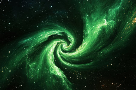 Emerald green, swirling water texture, close-up, dark background, starry night sky, nebula. --ar 3:2 --v 6.1 Job ID: cecdd74b-4f2d-4d68-958f-192d828e2994の素材