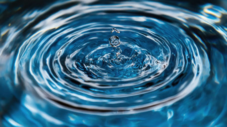 Close-up of a top view, bright blue water in a swimming pool with ripples and reflections, high-resolution photography. --chaos 30 --ar 16:9 --v 6.1 Job ID: c09c1ed1-b2e3-400c-bacb-9f23c4b20606の素材