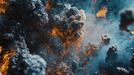 A cluster of small asteroid belt floating in space, some large rocks and debris, cinematic --chaos 30 --ar 16:9 --v 6.1 Job ID: cff4bfe9-ef7b-4e06-8155-186d4ea3b945の素材