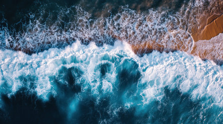 Light blue water surface with ripples and waves, isolated on a pastel background. Top view, with copy space for concept, banner design, or flat lay. High-resolution, ultra-realistic photography. --chaos 30 --ar 16:9 --v 6.1 Job ID: 431e2b63-5b6e-4362-b24a-f0e385f18a89の素材