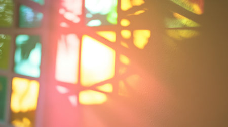 Light pink and yellow pastel-like pattern on a white wall, with blurred light rays. --chaos 30 --ar 16:9 --v 6.1 Job ID: 5d7200ea-dd14-46a7-bea9-f8bb77c3d28bの素材