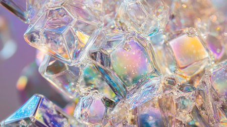 Iridescent, holographic rainbow background with pastel shades of purple, blue, green, pink, yellow, and orange. --chaos 30 --ar 16:9 --v 6.1 Job ID: 7b438302-a689-44ca-9d92-817322f269c1の素材