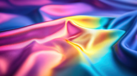 Holographic rainbow colors, fluid shapes, iridescent effects, ethereal glow, abstract background, soft focus, dreamy atmosphere, neon color palette, pink, purple, blue, green, yellow, fantasy style, surrealistic style, psychedelic. --chaos 30 --ar 16:9 --v 6.1 Job ID: ccdf303e-37d0-4291-8381-507c31a1b094の素材