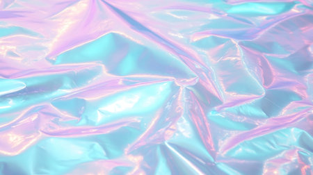 Holographic background with an iridescent rainbow effect, featuring pastel blue and purple colors, and a shiny foil texture. --chaos 30 --ar 16:9 --v 6.1 Job ID: a9057f66-b152-4de8-9fba-2763cb3ce320の素材