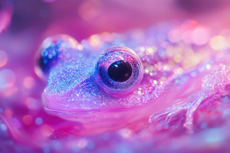 Abstract holographic background with iridescent colors and textures, creating an otherworldly effect. The image is captured in close-up with vibrant lighting that highlights the details of each neon color. It's an ideal visual for artistic projects or creative designs. In its center lies a mysterious creature made from colorful liquid glass. This unique creature adds to the overall surreal atmosphere, making it perfect as a background element. This is an ultra-realistic photograph captured using a high-resolution 70mm film camera. --ar 3:2 --v 6.1 Job ID: 1b306897-a1d4-4951-829b-bed3d3a4e274の素材