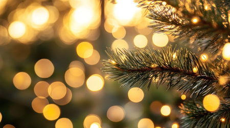 Close-up of dark pine tree branches, with a soft, blurred background (bokeh), muted colors, and a moody, dark academia aesthetic. --chaos 30 --ar 16:9 --v 6.1 Job ID: 83364989-4394-4f1a-9252-13bd44f2327eの素材