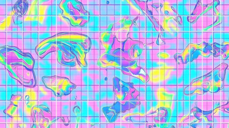 Abstract digital background with a grid and neon waves, in pastel shades of purple, blue, pink, and yellow, with an 80s style and vaporwave aesthetic, in the style of retro wave. --chaos 30 --ar 16:9 --v 6.1 Job ID: afde8571-a4c9-4ac9-a26d-72747dcb65b0の素材