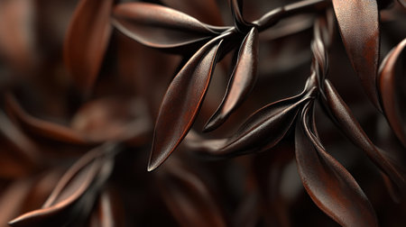 A close-up of brown leaves on tree branches, with a bokeh effect, soft focus, warm tones, and interplay of light and shadow, creating an autumnal mood. The blurred background and golden hour lighting were captured using a Canon EOS R5 camera with a macro lens at f/2.8. --chaos 30 --ar 16:9 --v 6.1 Job ID: 83c17e9d-942d-4a4b-a425-a8fca8d63218の素材