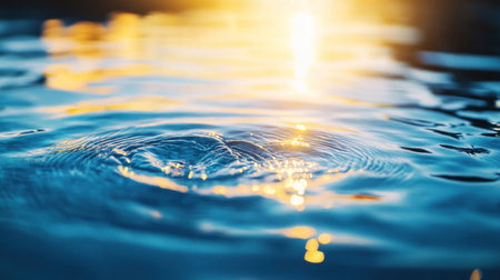 Close-up of beautiful blue water in a swimming pool with ripples and sunlight reflections, top view. Background for a summer vacation or outdoor activity concept. Copy space. High quality, shot in the style of Canon EOS R5 at F2, ISO 400, high resolution, hyper-realistic photography, stock photo. --chaos 30 --ar 16:9 --v 6.1 Job ID: d68b142f-c86f-418d-ae6a-a4e7e11ff1b3の素材