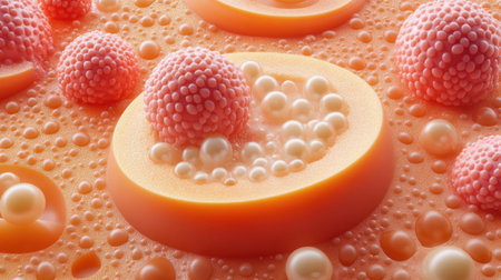 Peach, orange, and terracotta-colored textured background, ultra-realistic photography. --chaos 30 --ar 16:9 --v 6.1 Job ID: 96cf58b3-9d76-425a-a76c-8326e3df399fの素材