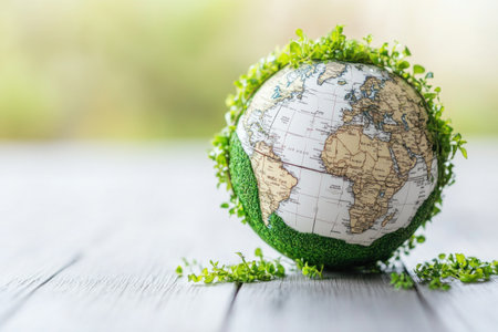 A globe with greenery and cityscapes, representing global environmental awareness for World Wildlife Day. --ar 3:2 --v 6.1 Job ID: 88869c7a-d3be-4460-8604-6201c4aac2d8の素材