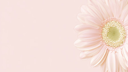 Pink gerbera flower on a pink background with copy space for text, banner design. Pink color. --chaos 30 --ar 16:9 --v 6.1 Job ID: 026e9224-af83-4f9a-8d5a-3222249723f1の素材