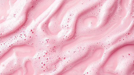 Photo of a pink water surface with ripples and bubbles on it, top view. Web banner with copy space on the right. --chaos 30 --ar 16:9 --v 6.1 Job ID: 549ff43d-90c9-482e-8dcb-91fdd30d901dの素材