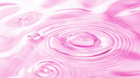 Light pink background, close-up of water ripples on the surface, top view, flat lay, copy space, banner template, high resolution, professional color grading, soft shadows, low contrast, clean sharp focus, film-style photography, commercial photo, studio photo, soft shadows --chaos 30 --ar 16:9 --v 6.1 Job ID: 64d11902-b756-4af7-9644-439573d0e34eの素材