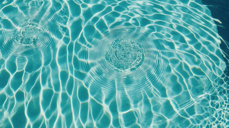 Water ripples, water background, light blue color tone, high-resolution photography, high detail, aesthetic style, top view, circular shape, water drops, circular ripple effect, clean background, water surface, clear focus, water wave pattern. --chaos 30 --ar 16:9 --v 6.1 Job ID: e9403113-5d62-40e7-94f4-f2f084cd16cfの素材