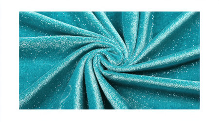 Top view of a turquoise blue velvet fabric background with subtle swirls. --chaos 30 --ar 16:9 --v 6.1 Job ID: c5641dd9-47c5-49f1-a502-73980285f973の素材