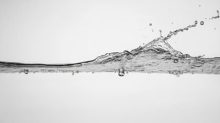 White, clear, transparent water wave texture background, blurred reflection in the pool surface with a ripple pattern, a banner for a summer concept. Close-up, top view. High-quality photo. --chaos 30 --ar 16:9 --v 6.1 Job ID: abb39bcb-47a3-48f6-8beb-579e052e1144の素材