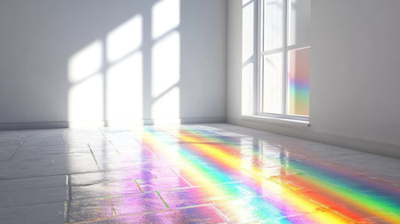 White background with an iridescent rainbow prism effect. --chaos 30 --ar 16:9 --v 6.1 Job ID: 2ad7ba43-db05-4b61-b79c-8a2d31ca386eの素材