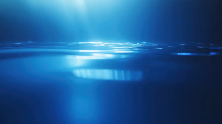 Top view of a blue water surface in a swimming pool with ripples and reflections. Summer background, high-definition, photo-realistic, ultra-realistic. --chaos 30 --ar 16:9 --v 6.1 Job ID: 7307f724-4b3f-4da3-9a15-27b4da7d1cc8の素材