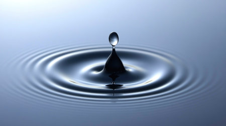 Close-up of clear water ripples on a light blue background, macro shot, stock photography, copy space, banner with copy text area on the right side. --chaos 30 --ar 16:9 --v 6.1 Job ID: 63c8f815-2959-4c33-99b0-b05c1930931bの素材