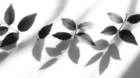 White background with the shadow of leaves and plants, aesthetic, minimalistic, blurred, soft light, transparent shadows, low contrast, minimalist, clean. --chaos 30 --ar 16:9 --v 6.1 Job ID: 650f5f66-02c1-45e7-aa20-f2f77417c95bの素材