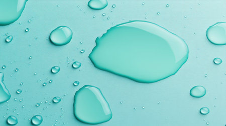Water ripples on a light blue background, top view. The water texture features circular waves and circles on the water surface. Soft focus. Water drops isolated on a white background. This image can be used as a design, banner, cover, or template. --chaos 30 --ar 16:9 --v 6.1 Job ID: 13d8474f-37dc-49c3-904b-b9845e8b8e20の素材
