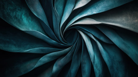 Top view of a turquoise blue velvet fabric texture background with swirls. --chaos 30 --ar 16:9 --v 6.1 Job ID: 70f88b61-b6b4-4f4b-8d27-b683959c3ea8の素材