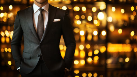 Glistening, shiny background with bokeh lights in shades of gold and brown, creating an elegant and sophisticated atmosphere for various design projects. The glittering effects add depth to the composition, providing space for text or images. This boke effect is suitable as a backdrop for digital artwork, beauty product advertising, wedding hook up social media posts, festive party decor, luxury brand visuals, jewelry advertising, cosmetic packaging design, etc., adding a touch of glamour. --chaos 30 --ar 16:9 --v 6.1 Job ID: a87142e3-d9aa-4848-93b1-2b3ef9dbf5f9の素材