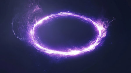 Abstract blue and purple glowing ring frame on a dark background, vector presentation design. --chaos 30 --ar 16:9 --v 6.1 Job ID: 0e3fd5fa-fbd3-4fd1-9c52-a47b566aa23fの素材