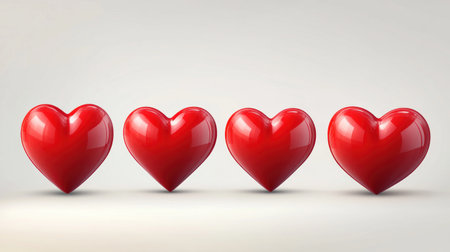 4 red hearts, vector illustration, clip art set, white background, cute style, 3D effect, different angles, vector graphic design, white background. --chaos 30 --ar 16:9 --v 6.1 Job ID: b1157383-23ea-407d-b15f-e652f14ea79eの素材
