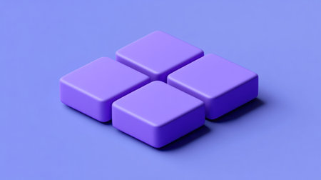 3D render of purple isometric bars, a simple minimalistic design, on a solid background, in the style of Blender. --chaos 30 --ar 16:9 --v 6.1 Job ID: 9d6b1d07-d2e2-4a33-9bac-06fc3aa7d9efの素材
