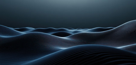 Abstract blue background with curved lines, minimalistic design, simple shapes, elegant curves, soft lighting, clean and modern aesthetic, digital art style, high resolution, no text or elements on the screen, focus is centered, perfect for an iPhone wallpaper. --ar 21:10 --v 6.1 Job ID: 5d1cfb42-4f35-42b3-9591-a77569e77dc6の素材