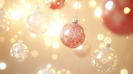 A festive New Year's background with fireworks and snowflakes, creating an atmosphere of joyous celebration. The background is adorned with sparkling bokeh lights, adding to the overall sense of excitement. This design could be used for various New Year's cards or digital postcards, capturing the essence of holiday cheer and good fortune. Commercial photo, soft light, light colors. --chaos 30 --ar 16:9 --v 6.1 Job ID: 441f1e00-8328-41fd-b186-71a68e70721eの素材