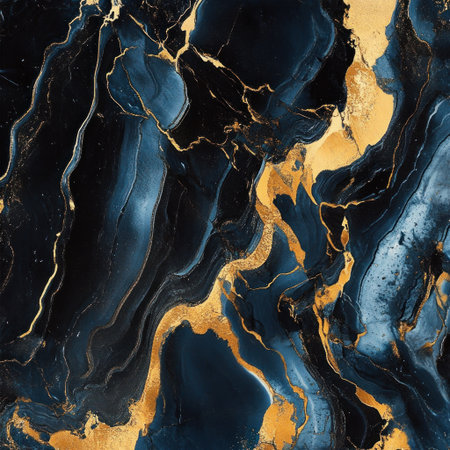 Black and gold marble pattern, with streaks of dark blue in the patterns. --v 6.1 Job ID: 8ceab4ac-9fc0-488e-9d88-af56b97ca306の素材