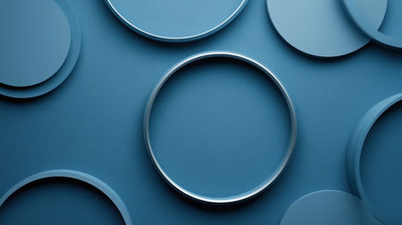 Blue gradient background with three-dimensional circular rings, 3D rendering, vector illustration style, solid color background, blue-purple tone, high resolution, high detail, high quality, high sharpness, high definition, high focus, low noise, low contrast --chaos 30 --ar 16:9 --v 6.1 Job ID: 0c56aee7-4e84-42f2-8dfc-065b0bfda317の素材