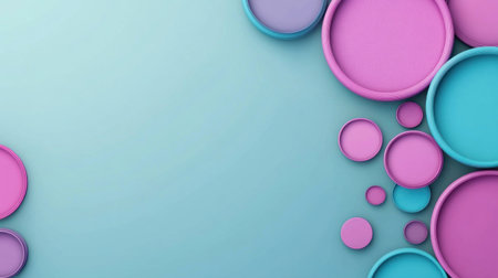 Blue gradient background with three-dimensional circular rings, 3D rendering, vector illustration style, solid color background, blue-purple tone, high resolution, high detail, high quality, high sharpness, high definition, high focus, low noise, low contrast --chaos 30 --ar 16:9 --v 6.1 Job ID: 0c56aee7-4e84-42f2-8dfc-065b0bfda317の素材