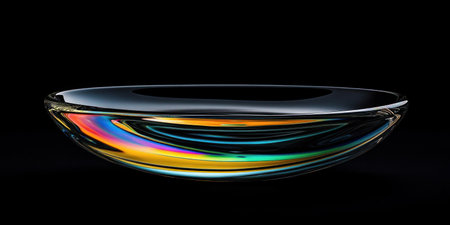 Black background, flowing liquid with rainbow colors on the surface, flowing like waves of oil, fluid and smooth lines, delicate curves, minimalist style, high-definition photography, high resolution, high detail, high quality, high contrast, hyperrealistic, cinematic --ar 2:1 --v 6.1 Job ID: b9ad0a83-9475-4cac-a1ee-28737664fd03の素材