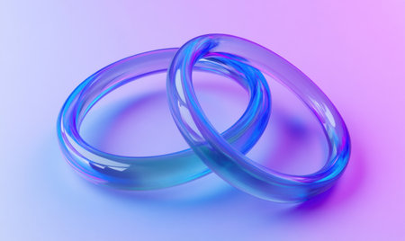 Abstract 3D render of blue and purple circular rings with a gradient background, high-resolution photography, insanely detailed, stock photo, professional color grading, soft shadows, low contrast, clean sharp focus, film grain effect. --ar 5:3 --v 6.1 Job ID: 2c883d11-dc66-447d-90f5-f8313c3d7c0aの素材