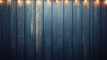 Black wooden background with golden lights, perfect for festive or holiday designs. It features an elegant and stylish border design with bokeh effects on the edges of each wood panel. The overall effect is one that evokes warmth and celebration, making it suitable as a banner for various special events like New Year's Eve celebrations, Christmas party decorations, wedding invitations, and more. --chaos 30 --ar 16:9 --v 6.1 Job ID: ce6edaaa-8574-4bfc-aff5-cb1c7655c6b4の素材